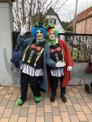 Fasching BELLHEIM 2024 - zwei Clowns