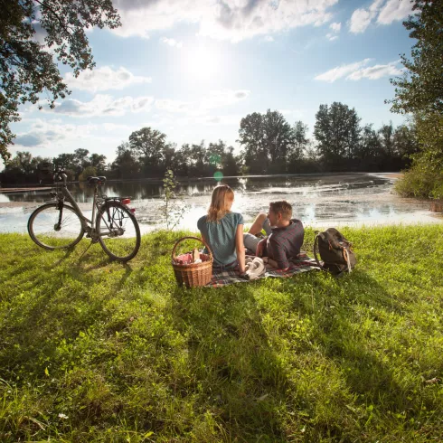 Picknick auf der Radtour